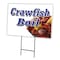 Signmission Crawfish Boil Yard Sign & Stake outdoor plastic coroplast window, C-2436 Crawfish Boil C-2436 Crawfish Boil - alternate 1